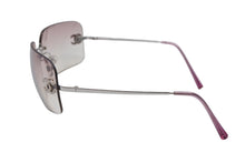 Load image into Gallery viewer, 極美品 CHANEL シャネル リムレス サングラス メガネ ラインストーン ココマーク メタル ラインストーン 62◻︎17 ピンク シルバー金具 中古 4b010292