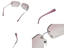 Load image into Gallery viewer, 極美品 CHANEL シャネル リムレス サングラス メガネ ラインストーン ココマーク メタル ラインストーン 62◻︎17 ピンク シルバー金具 中古 4b010292