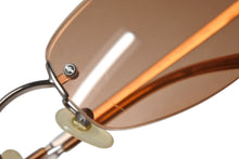 Load image into Gallery viewer, 極美品 CHANEL シャネル ココマーク リムレス サングラス 4002 イタリア製 メタル ブラウン ピンクゴールド金具 サイズ54◻︎19 中古 4b010293