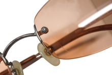 Load image into Gallery viewer, 極美品 CHANEL シャネル ココマーク リムレス サングラス 4002 イタリア製 メタル ブラウン ピンクゴールド金具 サイズ54◻︎19 中古 4b010293