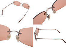 Load image into Gallery viewer, 極美品 CHANEL シャネル ココマーク リムレス サングラス 4002 イタリア製 メタル ブラウン ピンクゴールド金具 サイズ54◻︎19 中古 4b010293