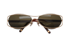 画像をギャラリービューアに読み込む, 極美品 CHANEL シャネル リムレス サングラス 4020 イタリア製 メタル グリーン ゴールド金具 サイズ61◻︎15 中古 4b010294