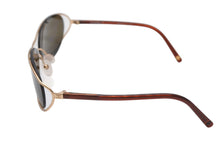 画像をギャラリービューアに読み込む, 極美品 CHANEL シャネル リムレス サングラス 4020 イタリア製 メタル グリーン ゴールド金具 サイズ61◻︎15 中古 4b010294