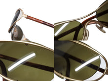 画像をギャラリービューアに読み込む, 極美品 CHANEL シャネル リムレス サングラス 4020 イタリア製 メタル グリーン ゴールド金具 サイズ61◻︎15 中古 4b010294