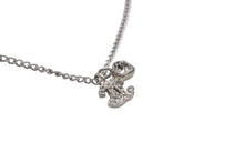 Load image into Gallery viewer, 極美品 CHANEL シャネル ココマーク ネックレス 重量約3.2g 07P刻印 全長約42.5cm ハート ラインストーン メタル シルバー 中古 4b010295