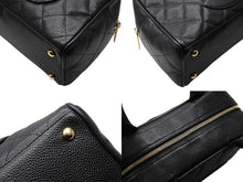 Load image into Gallery viewer, 極美品 CHANEL シャネル ハンドバッグ ミニボストンバッグ A20996 9番台 ココマーク キャビアスキン ブラック 中古 4b010297