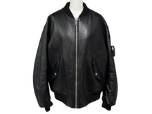 画像をギャラリービューアに読み込む, 極美品 PRADA プラダ 21AW Nappa Leather Bomber Jacket ボンバージャケット MA-1 UPW399 ナッパレザー ブラック 中古 4b010304