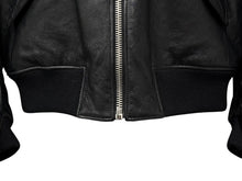 画像をギャラリービューアに読み込む, 極美品 PRADA プラダ 21AW Nappa Leather Bomber Jacket ボンバージャケット MA-1 UPW399 ナッパレザー ブラック 中古 4b010304