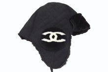 画像をギャラリービューアに読み込む, 新品同様 CHANEL シャネル ココ ネージュ フライトキャップ パイロットキャップ AAA429 フェイクファー スウェード 中古 4b010310