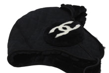 画像をギャラリービューアに読み込む, 新品同様 CHANEL シャネル ココ ネージュ フライトキャップ パイロットキャップ AAA429 フェイクファー スウェード 中古 4b010310