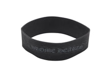 画像をギャラリービューアに読み込む, CHROME HEARTS クロムハーツ ラバー スクロールラベル バングル ブレスレット ブラック 良品 中古 4b010317