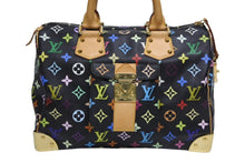 画像をギャラリービューアに読み込む, 極美品 LOUIS VUITTON ルイヴィトン スピーディ30 ハンドバッグ M92642 モノグラム マルチカラー ブラック ゴールド金具 村上隆 中古 4b010335