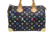 画像をギャラリービューアに読み込む, 極美品 LOUIS VUITTON ルイヴィトン スピーディ30 ハンドバッグ M92642 モノグラム マルチカラー ブラック ゴールド金具 村上隆 中古 4b010335