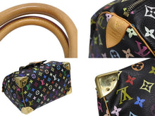 画像をギャラリービューアに読み込む, 極美品 LOUIS VUITTON ルイヴィトン スピーディ30 ハンドバッグ M92642 モノグラム マルチカラー ブラック ゴールド金具 村上隆 中古 4b010335