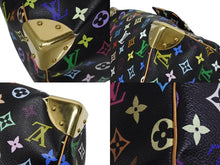 画像をギャラリービューアに読み込む, 極美品 LOUIS VUITTON ルイヴィトン スピーディ30 ハンドバッグ M92642 モノグラム マルチカラー ブラック ゴールド金具 村上隆 中古 4b010335