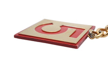 画像をギャラリービューアに読み込む, CHANEL シャネル VINTAGE ヴィンテージ チェーンベルト ココマーク No.5 レザー メタル GP ゴールド レッド 美品 中古 4b010336