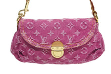 画像をギャラリービューアに読み込む, 極美品 LOUIS VUITTON ルイヴィトン ミニプリーティ ワンショルダーバッグ M95216 モノグラム デニム ピンク 中古 4b010337