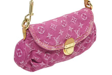 画像をギャラリービューアに読み込む, 極美品 LOUIS VUITTON ルイヴィトン ミニプリーティ ワンショルダーバッグ M95216 モノグラム デニム ピンク 中古 4b010337