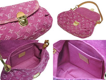 画像をギャラリービューアに読み込む, 極美品 LOUIS VUITTON ルイヴィトン ミニプリーティ ワンショルダーバッグ M95216 モノグラム デニム ピンク 中古 4b010337