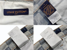 画像をギャラリービューアに読み込む, LOUIS VUITTON ルイヴィトン ダミエ スケート デニムパンツ RM214GCOHQD87W ブルー コットン ポリエステル 美品 中古 4b010338