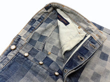 画像をギャラリービューアに読み込む, LOUIS VUITTON ルイヴィトン ダミエ スケート デニムパンツ RM214GCOHQD87W ブルー コットン ポリエステル 美品 中古 4b010338