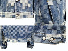 画像をギャラリービューアに読み込む, LOUIS VUITTON 2024SS ルイヴィトン ダミエ スケート デニム ジャケット RM214GCOHQA76W ブルー コットン ポリエステル 美品 中古 4b010339