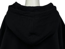 画像をギャラリービューアに読み込む, 極美品 PRADA プラダ パーカー フーディ トライアングルロゴ UJL45B コットン ナイロン ブラック シルバー金具 サイズL 中古 4b010341