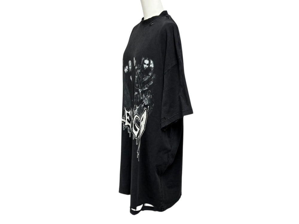 BALENCIAGA METAL HEADS バレンシアガ メタル ヘッズ 半袖Ｔシャツ ブラック787349 コットン サイズ 2 美品 中古 4b010343