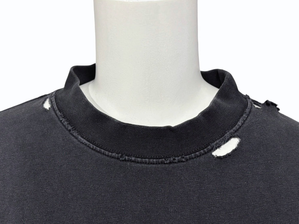BALENCIAGA METAL HEADS バレンシアガ メタル ヘッズ 半袖Ｔシャツ ブラック787349 コットン サイズ 2 美品 中古 4b010343