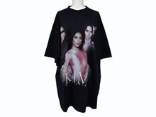 画像をギャラリービューアに読み込む, BALENCIAGA バレンシアガ キム カーダシアン 半袖Ｔシャツ ダメージ加工 ブラック コットン サイズ４ 美品 中古 4b010344
