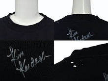 画像をギャラリービューアに読み込む, BALENCIAGA バレンシアガ キム カーダシアン 半袖Ｔシャツ ダメージ加工 ブラック コットン サイズ４ 美品 中古 4b010344