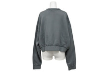 画像をギャラリービューアに読み込む, 極美品 MIUMIU ミュウミュウ ニット ロゴ ダメージ加工 ロゴクルーネックスウェットトレーナー MJL911 S231 137J サイズS グレー 中古 4b010349