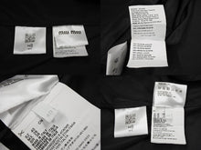 画像をギャラリービューアに読み込む, MIUMIU ミュウミュウ アノラックジャケット ML931 サイズ40 ロゴプリント ブラック ホワイト ポリエステル 美品 中古 4b010350