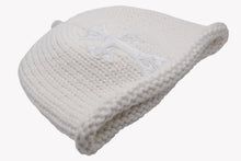 画像をギャラリービューアに読み込む, 新品未使用 CHROME HEARTS クロムハーツ 新作 ニットキャップ ビーニー カシミヤ ビーズ クロスパッチ シルバー925 ホワイト 中古 4b010351