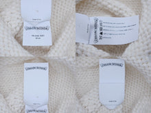 画像をギャラリービューアに読み込む, 新品未使用 CHROME HEARTS クロムハーツ 新作 ニットキャップ ビーニー カシミヤ ビーズ クロスパッチ シルバー925 ホワイト 中古 4b010351