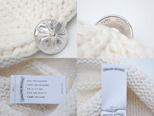 画像をギャラリービューアに読み込む, 新品未使用 CHROME HEARTS クロムハーツ 新作 ニットキャップ ビーニー カシミヤ ビーズ クロスパッチ シルバー925 ホワイト 中古 4b010352