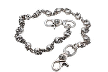 画像をギャラリービューアに読み込む, 極美品 CHROME HEARTS クロムハーツ FOTI DLFN SMALL 2クリップフォティデルフィーノスモール 18ボール ウォレットチェーン 210g シルバー925 中古 4b010356