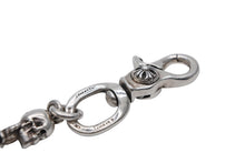画像をギャラリービューアに読み込む, 極美品 CHROME HEARTS クロムハーツ FOTI DLFN SMALL 2クリップフォティデルフィーノスモール 18ボール ウォレットチェーン 210g シルバー925 中古 4b010356