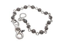 画像をギャラリービューアに読み込む, 極美品 CHROME HEARTS クロムハーツ クロスボール ショート ウォレットチェーン 1クリップ 14ボール 129g シルバー925 中古 4b010357