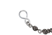 画像をギャラリービューアに読み込む, 極美品 CHROME HEARTS クロムハーツ クロスボール ショート ウォレットチェーン 1クリップ 14ボール 129g シルバー925 中古 4b010357