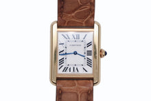 画像をギャラリービューアに読み込む, 極美品 CARTIER カルティエ 時計 W5200002 タンクソロ SM クォーツ K18 シルバー SS クォーツ 中古 4b010365