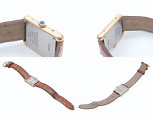画像をギャラリービューアに読み込む, 極美品 CARTIER カルティエ 時計 W5200002 タンクソロ SM クォーツ K18 シルバー SS クォーツ 中古 4b010365