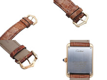 画像をギャラリービューアに読み込む, 極美品 CARTIER カルティエ 時計 W5200002 タンクソロ SM クォーツ K18 シルバー SS クォーツ 中古 4b010365