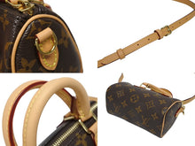 画像をギャラリービューアに読み込む, 極美品 LOUIS VUITTON ルイヴィトン ナノ スピーディ 2WAYバッグ モノグラム M81085 ブラウン PVC レザー ゴールド金具 中古 4b010367
