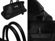 画像をギャラリービューアに読み込む, 極美品 HERMES エルメス ショルダーバーキン トリヨンクレマンス ◻︎L刻 ゴルチェ期 ブラック シルバー金具 中古 4b010368