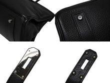 画像をギャラリービューアに読み込む, 極美品 HERMES エルメス ショルダーバーキン トリヨンクレマンス ◻︎L刻 ゴルチェ期 ブラック シルバー金具 中古 4b010368