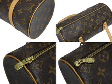 画像をギャラリービューアに読み込む, LOUIS VUITTON ルイヴィトン パピヨン26 ハンドバッグ M51366 モノグラム PVC レザー ブラウン ゴールド金具 美品 中古 4b010371