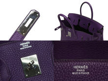画像をギャラリービューアに読み込む, 極美品 HERMES エルメス BIRKIN バーキン35 ウルトラバイオレット シルバー金具 トリヨンクレマンス ハンドバッグ □P刻印 中古 4b010375