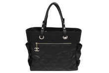 画像をギャラリービューアに読み込む, 極美品 CHANEL シャネル パリビアッツトート GM トート ハンドバッグ A48610 14番台 ココマーク ブラック シルバー金具 中古 4b010376