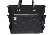 画像をギャラリービューアに読み込む, 極美品 CHANEL シャネル パリビアッツトート GM トート ハンドバッグ A48610 14番台 ココマーク ブラック シルバー金具 中古 4b010376